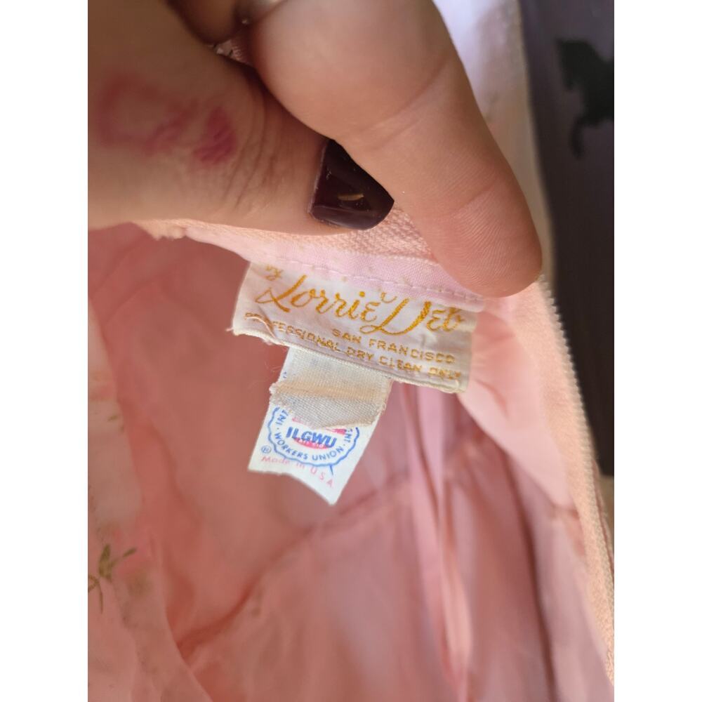 Vintage Lorrie Deb Dress Union Made USA Womens Size 5/6 Lace Cottagecore Floral - Picture 5 of 7